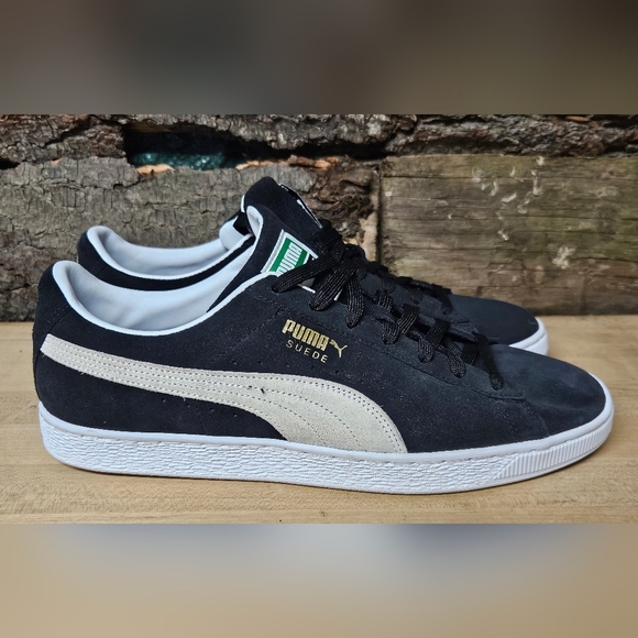 Puma Palermo black suede n white leather mens 13 - Picture 4 of 7